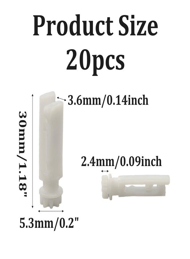 Runseaway 20Pcs Vertical Blind Stem Replacement White Stems for Window Carrier Vanes Headrail Repair Kit Vertical Blinds Curtain Accessories - Image 2
